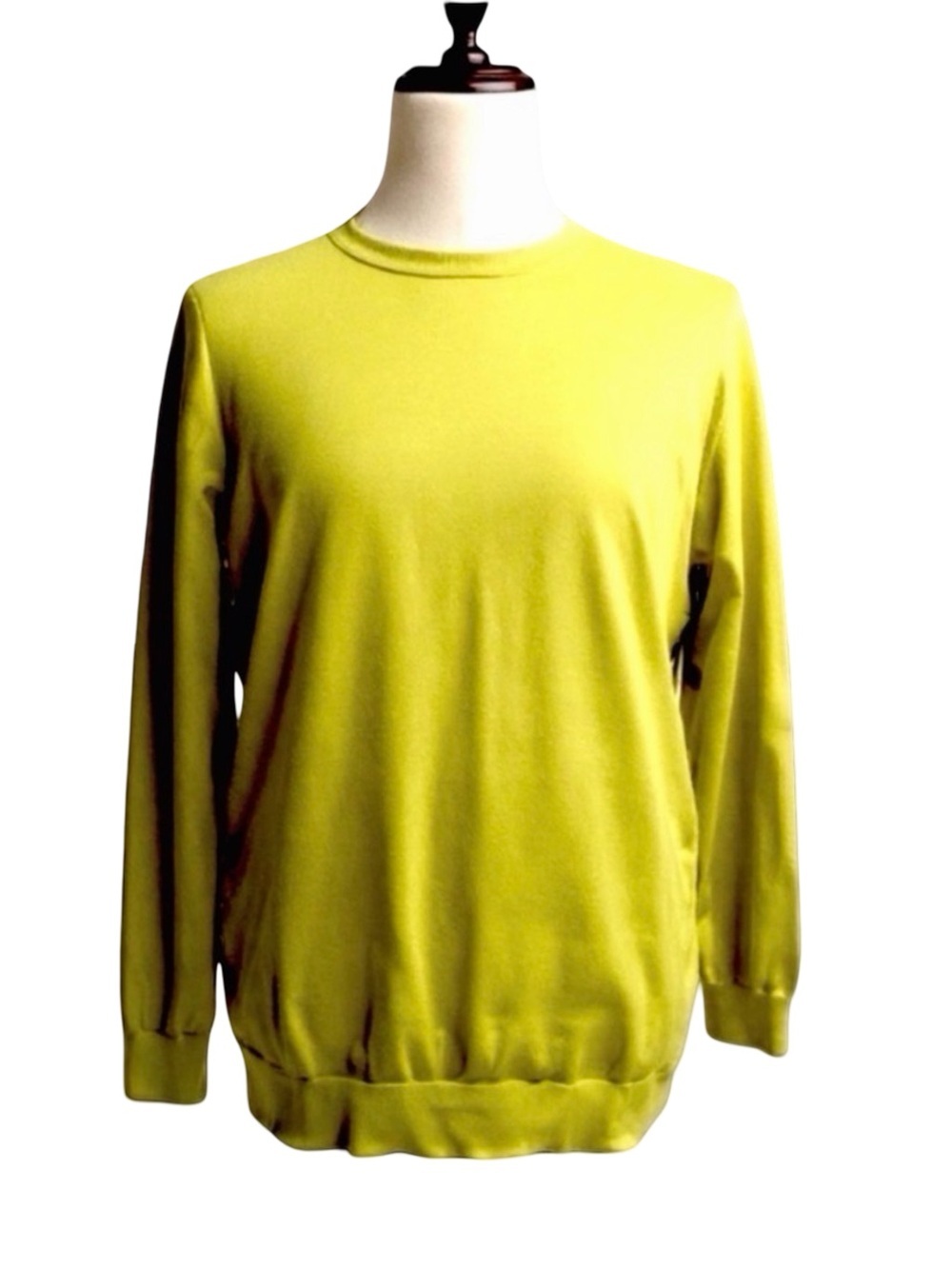 Versace Men's Luxe Crewneck Sweater - XXL - Iconic Chartreuse